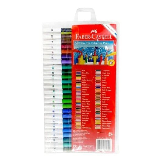 Faber Castell 50 colored markers || الوان شيني فيبر كاستل 50 لون - مكتبة اكسبريس الكويت