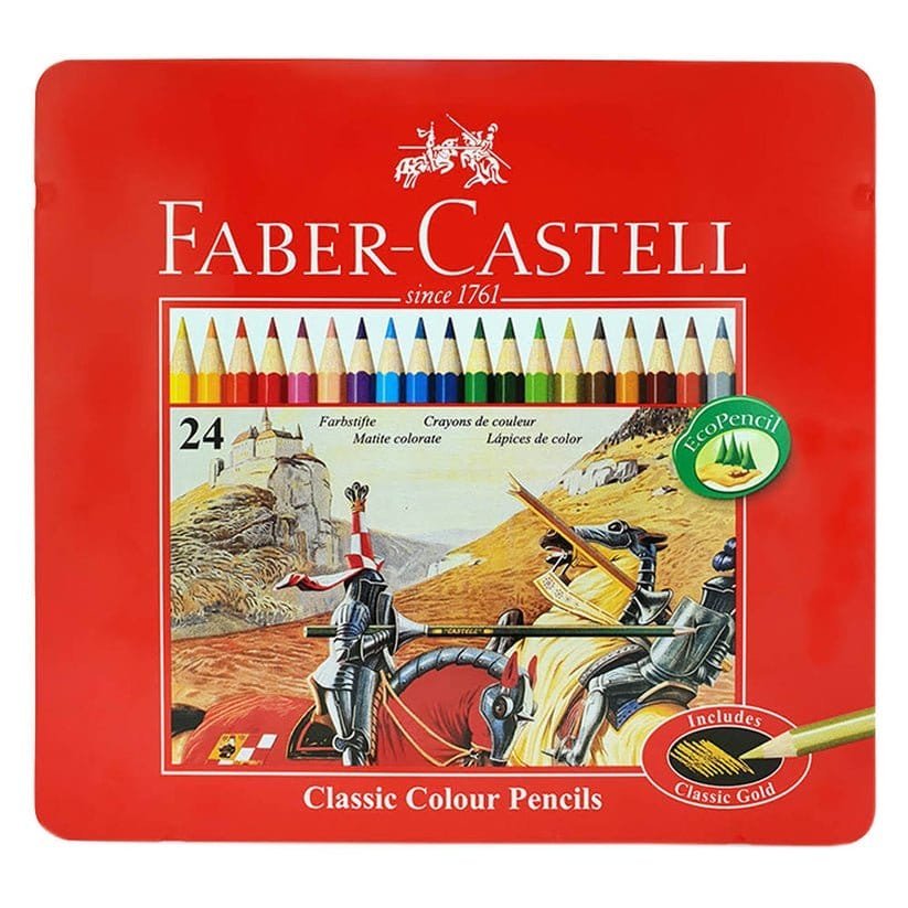 Faber Castell Colored Pencils 24 Colors || الوان خشبية فيبر كاستل ٢٤ لون - مكتبة اكسبريس الكويت
