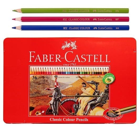 Faber Castell Colored Pencils 36 Colors || الوان خشبية فيبر كاستل ٣٦ لون - مكتبة اكسبريس الكويت
