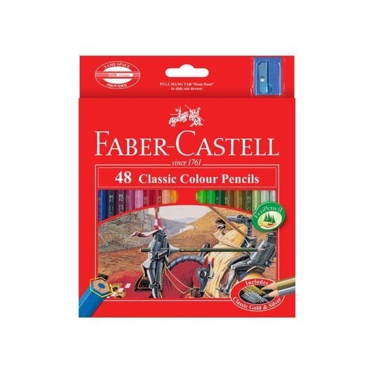 Faber Castell Colored Pencils 48 Colors || الوان خشبية فيبر كاستل ٤٨ لون - مكتبة اكسبريس الكويت