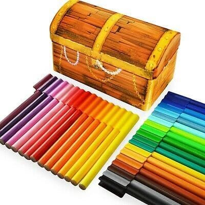 Faber Castell Connector felt tip pen treasure box 33 colors || الوان فيبر كاستل صندوق كنز 33 لون كونيكت - مكتبة اكسبريس الكويت
