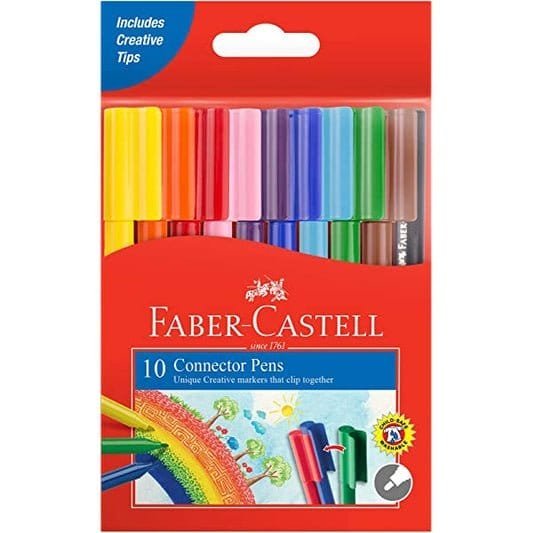 Faber Castell connector markers 10 Colors || الوان شينيه فيبر كاستل كونيكت⁩ ١٠ لون - مكتبة اكسبريس الكويت