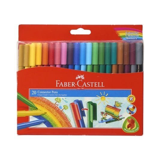 Faber Castell connector markers 20 Colors || الوان شينيه فيبر كاستل كونيكت⁩ ٢٠ لون - مكتبة اكسبريس الكويت