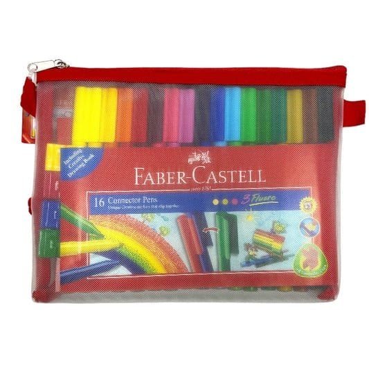 Faber Castell Connector Pens 16 Colors || الوان شينية فيبر كاستل ١٦ لون كونيكتر - مكتبة اكسبريس الكويت