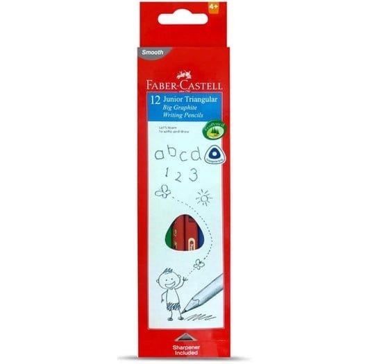 Faber Castell Junior Triangular Big Graphite || اقلام رصاص فيبر كاستل مثلث جامبو - مكتبة اكسبريس الكويت