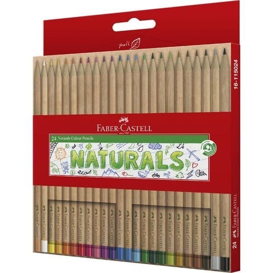 Faber Castell Natural Colour Pencils 24 || الوان خشبيه طبيعيه فيبر كستل 24 لون - مكتبة اكسبريس الكويت