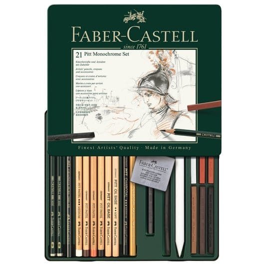 Faber Castell Pitt Monochrome set || طقم فيبر كاستل بت مونكروم 21 قطعه - مكتبة اكسبريس الكويت