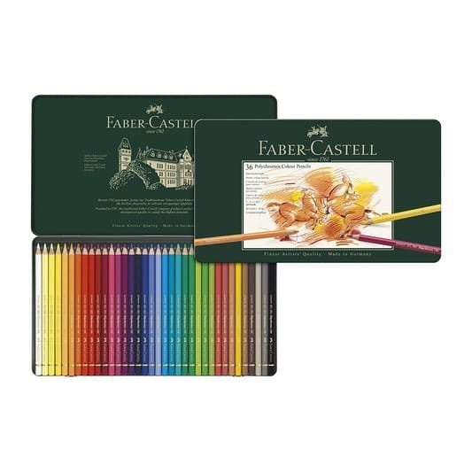 Faber Castell Polychromos Colour Pencils 36 Colors || الوان خشبيه فيبر كاستل بوليكروموس 36 لون - مكتبة اكسبريس الكويت