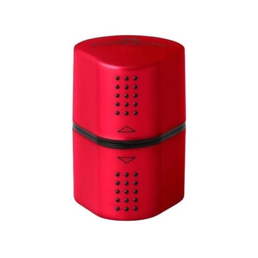 Faber Castell Red Sharpner 2 Openings || براية فيبر كاستل لون احمر فتحتين - مكتبة اكسبريس الكويت