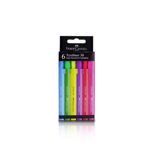 Faber Castell Textliner Super Florescent 6 Colors || اقلام فسفورية فيبر كاستل ٦ لون فاقعة - مكتبة اكسبريس الكويت