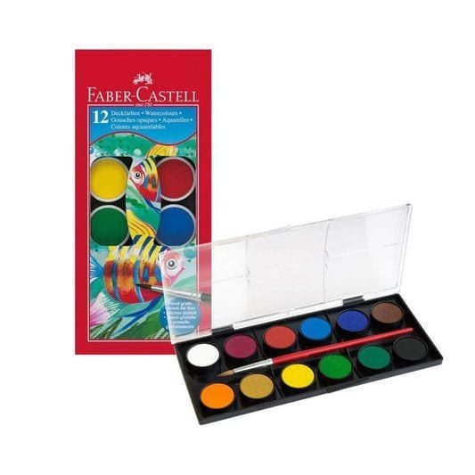 Faber Castell Water Color 12 Colors || الوان مائيه فيبر كاستل⁩ ١٢ لون - مكتبة اكسبريس الكويت