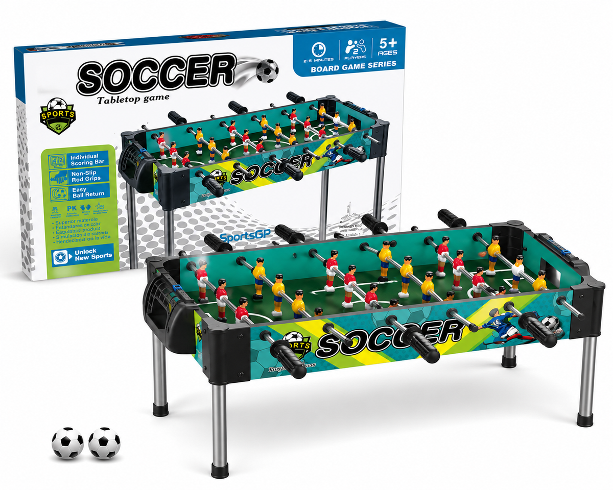 طاولة كرة قدم حيوية SportsGP Soccer Tabletop Board Game مع كرتين
