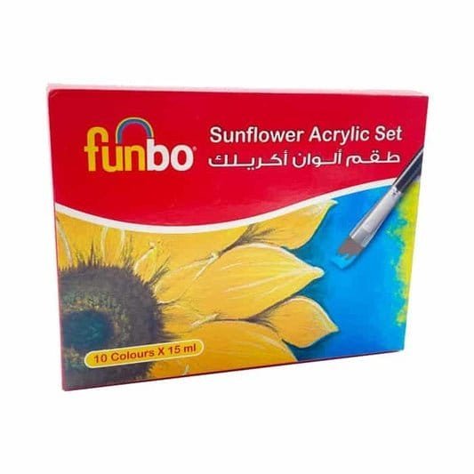 Funbo Sunflower Acrylic Set || طقم الوان اكريليك فنبو - مكتبة اكسبريس الكويت