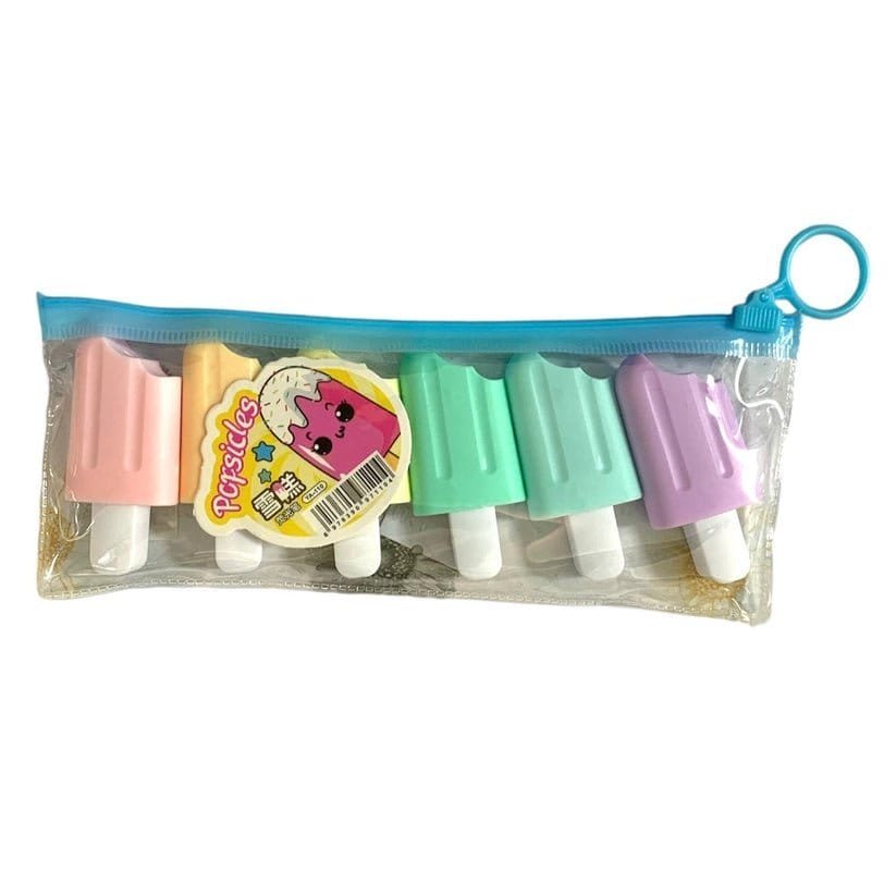 Ice cream Highlighter Set 6 Colors || هايلايتر ايس كريم مجموعة ٦ لون - مكتبة اكسبريس الكويت