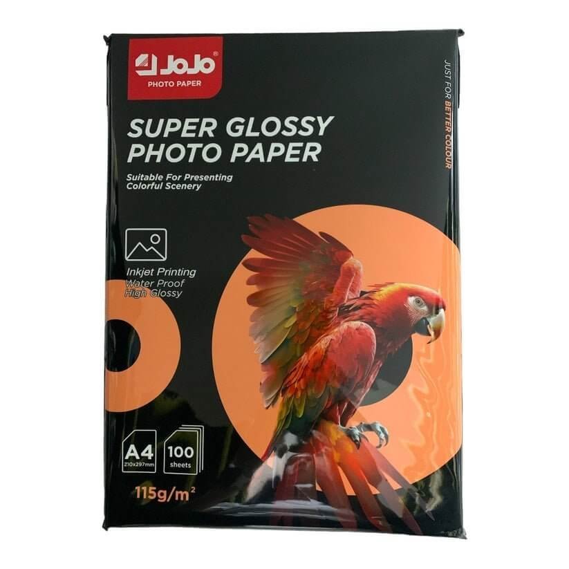 Jojo Super Glossy Photo Paper 115 g 100 Pcs || ورق جوجو قلوسي ١١٥ جرام ١٠٠ ورقة - مكتبة اكسبريس الكويت