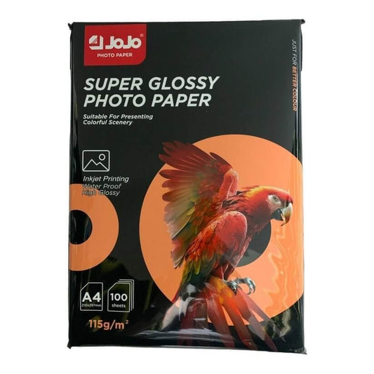 Jojo Super Glossy Photo Paper 115 g 100 Pcs || ورق جوجو قلوسي ١١٥ جرام ١٠٠ ورقة - مكتبة اكسبريس الكويت