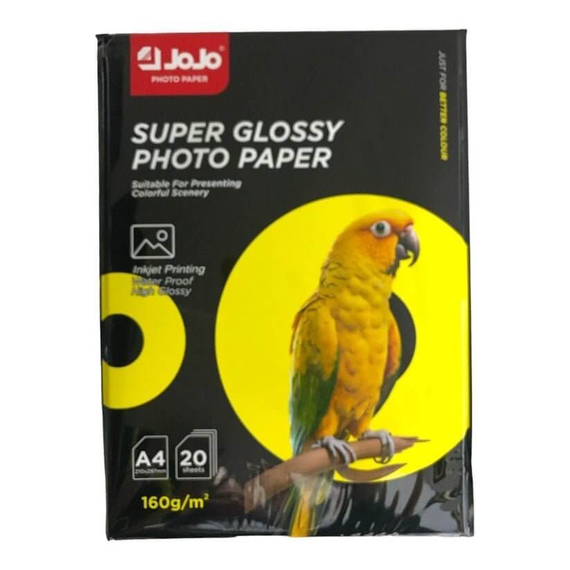 Jojo Super Glossy Photo Paper 160 g 20 Pcs || ورق جوجو قلوسي ١٦٠ جرام ٢٠ ورقة - مكتبة اكسبريس الكويت