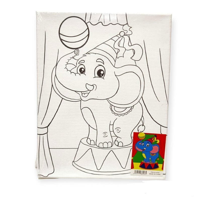 كانفاس رسم اطفال شكل فيل ٢٤*٣٠ سم - مكتبة اكسبريس الكويت