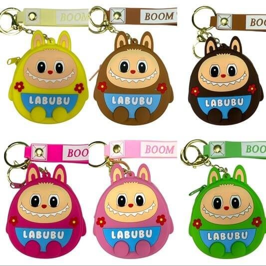 Labubu Round Key Chain Assorted Colors || علاقة مفاتيح لابوبو دائرية الوان متنوعة - مكتبة اكسبريس الكويت