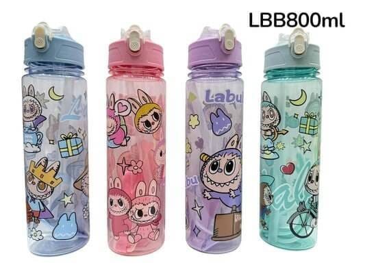 Labubu Water Bottle Assorted Color || مطارة ماء الوان متنوعة لابوبو - مكتبة اكسبريس الكويت
