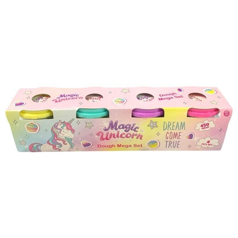 Magic Unicorn 4 Color Play Dough Set || طين صلصال ٤ لون يونيكورن - مكتبة اكسبريس الكويت