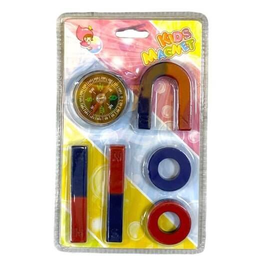 Magnet Set with Compass || مجموعة مغناطيسات مع بوصلة - مكتبة اكسبريس الكويت
