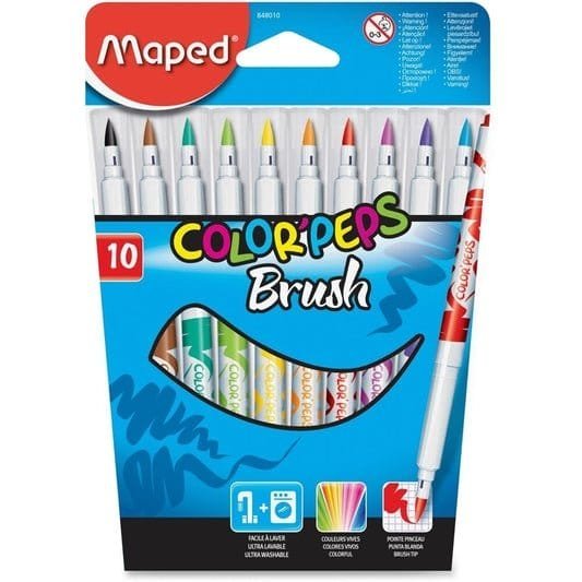Maped Color Peps Brush 10 Colors || الوان شينيه مابد راس فرشاه 10 لون - مكتبة اكسبريس الكويت