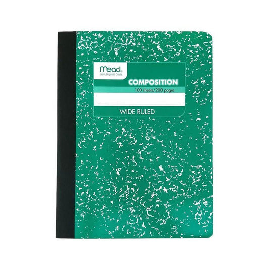 Mead Composition Book Wide Ruled 100 Sheets Green - مكتبة اكسبريس الكويت