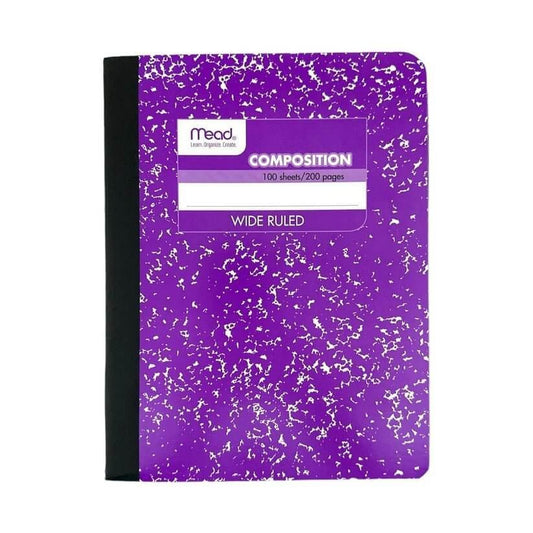 Mead Composition Book Wide Ruled 100 Sheets Purple - مكتبة اكسبريس الكويت
