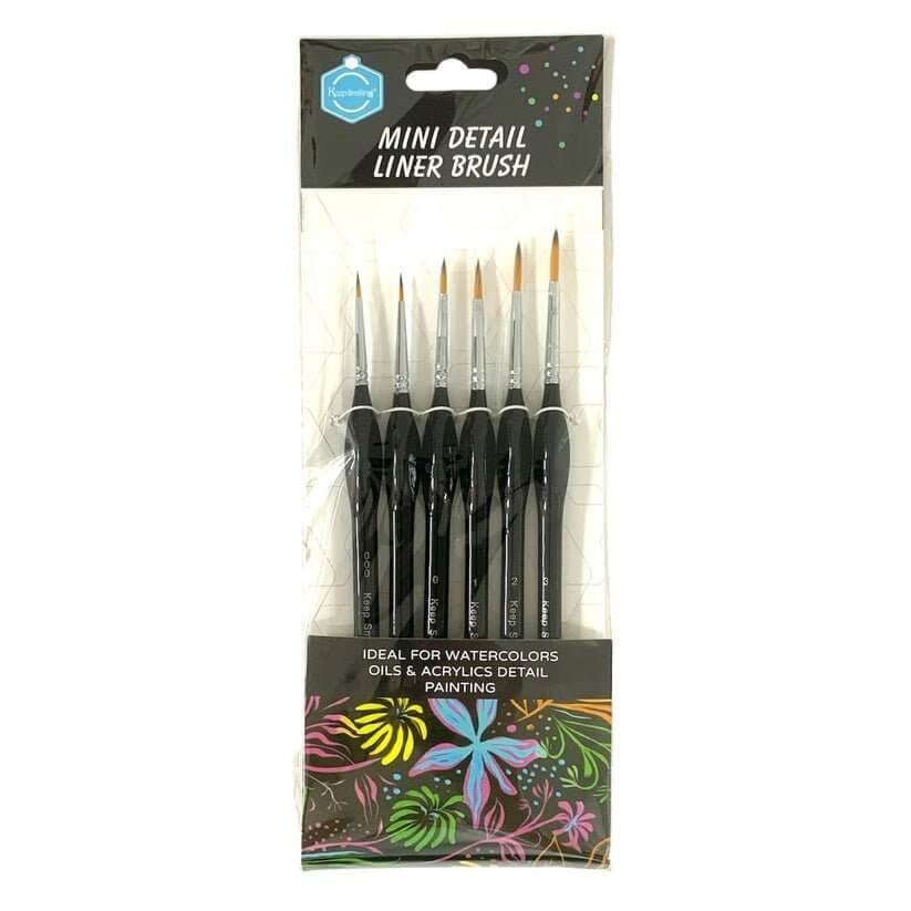 Mini Detail Liner Brush 6 Brushes || فرش رسم براس دقيق ٦ فرشة - مكتبة اكسبريس الكويت