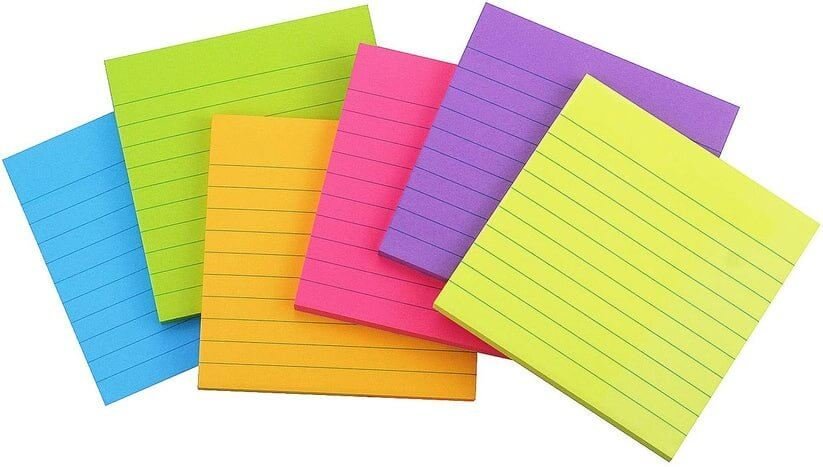 ملاحظات لاصقة مسطرة من اي اند تي - مكتبة اكسبريس الكويت