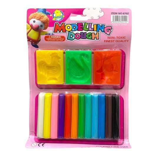 Modeling Dough 12 Colors + 3 Cutters || طين صلصال ١٢ لون + ٣ قواطع - مكتبة اكسبريس الكويت