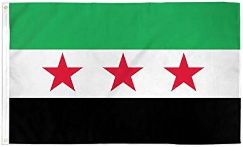 New Syria Flag || علم سوريا الجديد٩٠×١٥٠ - مكتبة اكسبريس الكويت