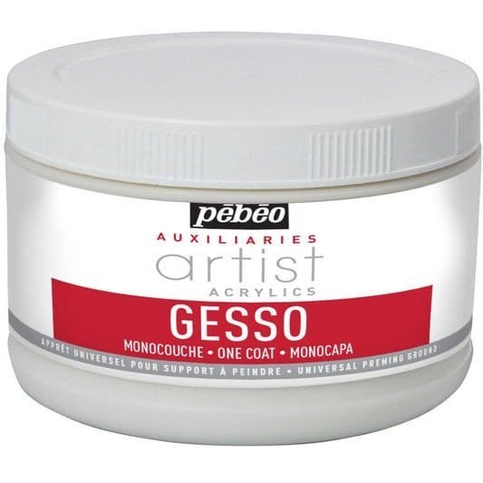 Pebeo One Coat Gesso 500 ml || جسو بيبيو ابيض تركيز عالي تغطية اكبر الوان اكريليك 500 ملى - مكتبة اكسبريس الكويت