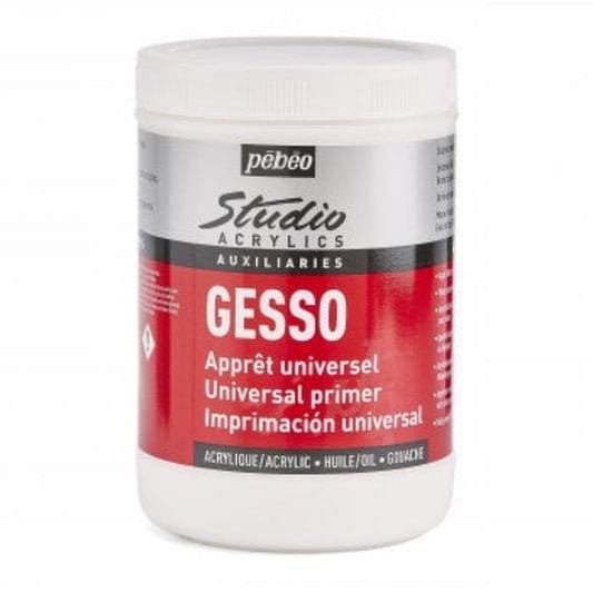 Pebeo Universal Primer Gesso 1L || جيسو بيبيو ابيض 1 لتر - مكتبة اكسبريس الكويت