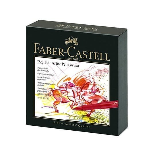 Pitt Artist Pen Brush Studio Box of 24 || مجموعه الوان فيبر كاستل بت 24 لون - مكتبة اكسبريس الكويت