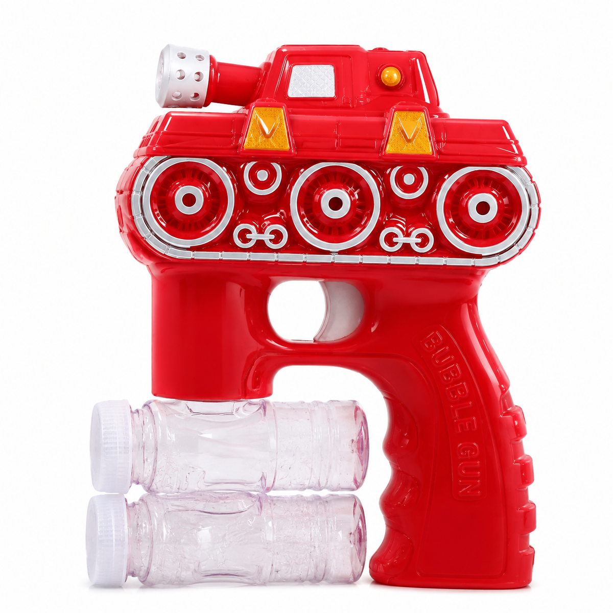 مسدس فقاعات صابون شكل دبابة أحمر للأطفال | Red Tank Bubble Gun for Kids