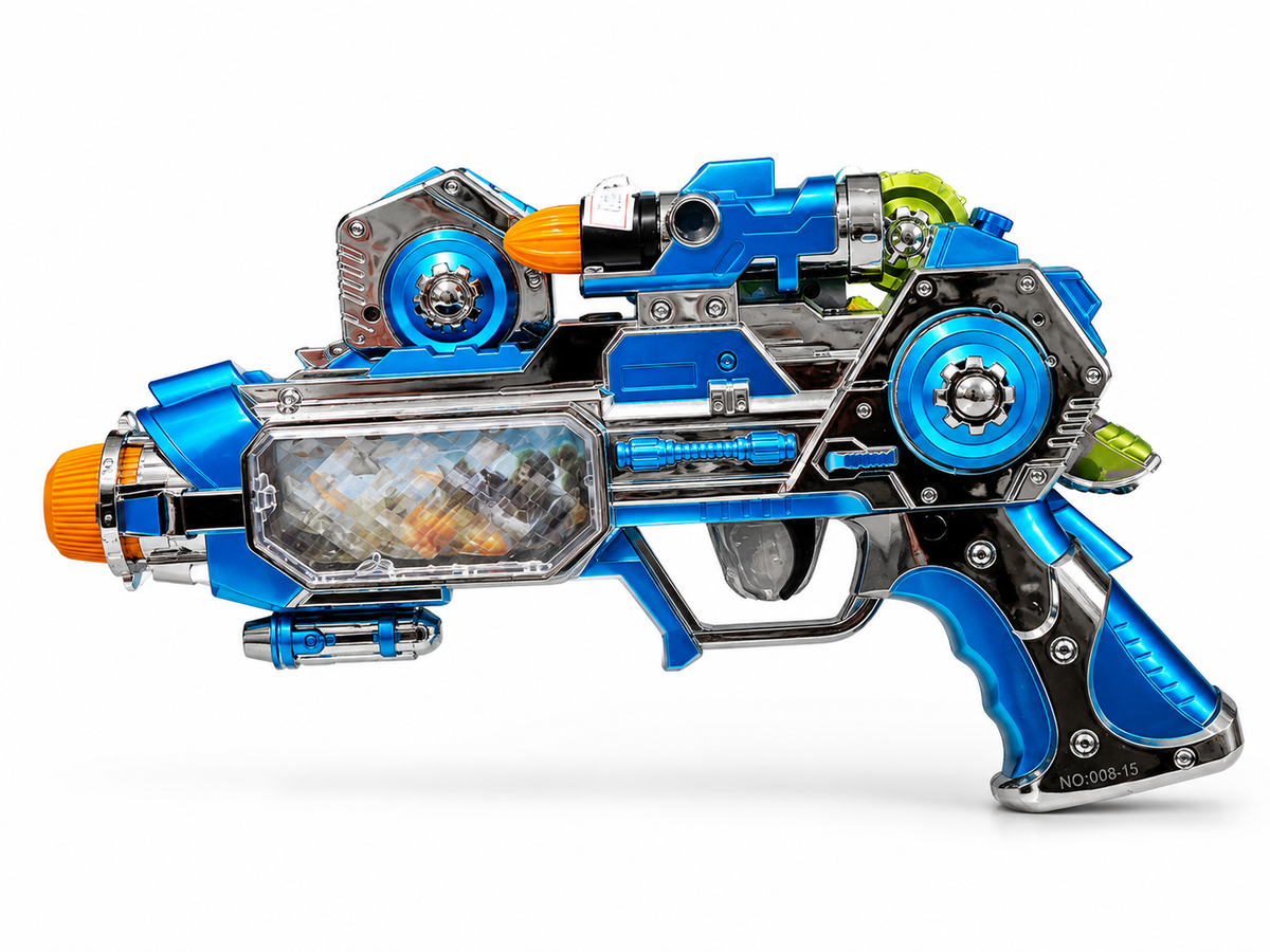 مسدس لعبة فضائي إلكتروني أزرق للأطفال | Blue Space Electric Toy Gun for Kids
