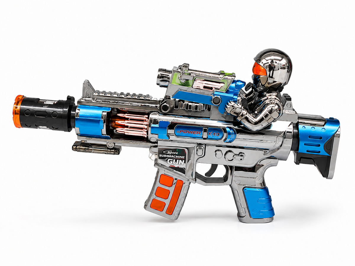 بندقية لعبة فضائية إلكترونية للأطفال | Space Submachine Gun X-10 Electric Toy