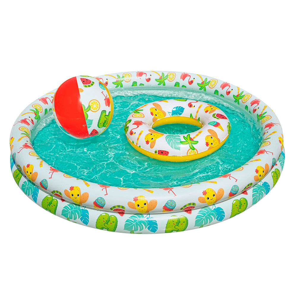 سيت حوض سباحة بيتشتاستيك للأطفال 3 في 1 – Bestway Beachtastic Play Pool Set