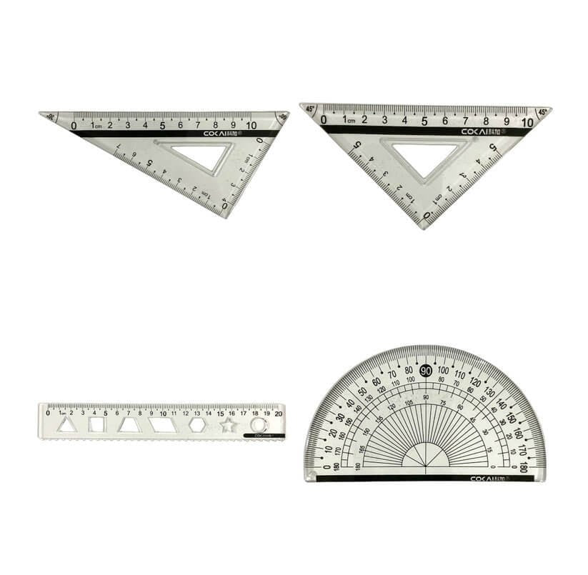 Rulers Scale Set 4 Pcs || مجموعة مساطر ٤ قطعة - مكتبة اكسبريس الكويت