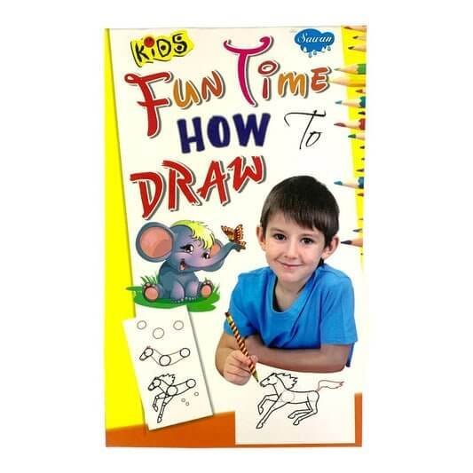 Sawan Kids Fun Time How to Draw || دفتر نشاطات الاطفال انجليزي تعلم الرسم - مكتبة اكسبريس الكويت