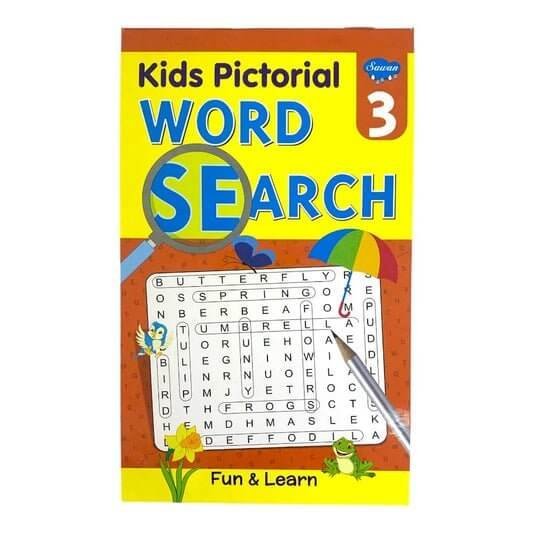 Sawan Kids Pictoral Word Search 1 || دفتر نشاطات الاطفال الغاز الكلمات ١ - مكتبة اكسبريس الكويت