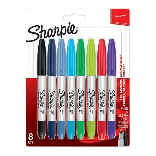 Sharpie Fine and Ultra Fine 8 Color Marker Set || مجموعة اقلام شاربي ٨ لون راسين - مكتبة اكسبريس الكويت