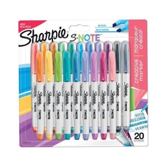 Sharpie S - Note Creative Marker 20 Color || مجموعة الوان ماركرز شاربي ٢٠ لون⁩ - مكتبة اكسبريس الكويت