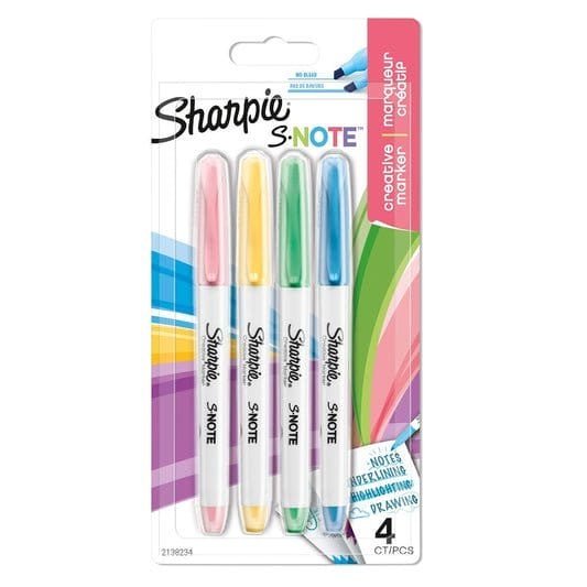 Sharpie S - Note Creative Marker 4 Color || مجموعة الوان ماركرز شاربي ٤ لون - مكتبة اكسبريس الكويت