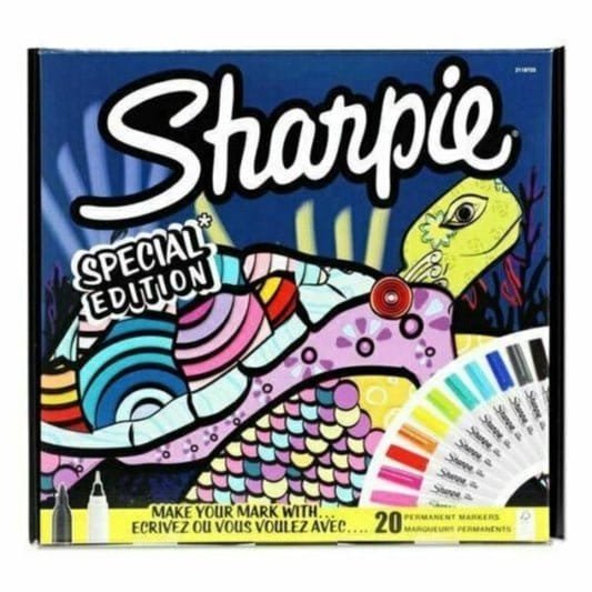 Sharpie special edition box of 20 permanent markers || الوان ماركر شاربي 20 لون - مكتبة اكسبريس الكويت
