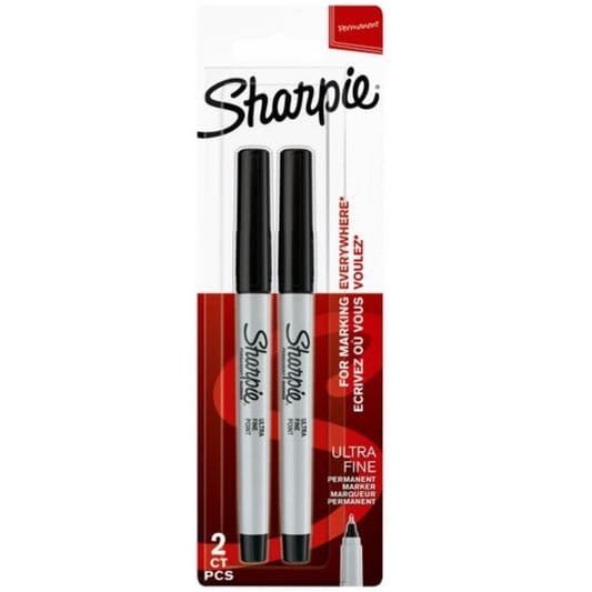 Sharpie Ultra Fine Black 2 Pcs || شاربي الترا فاين اسود 2 قلم - مكتبة اكسبريس الكويت