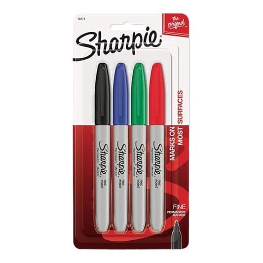 Sharpie Ultra Fine Point Permanent Markers || اقلام شاربي ماركر الثابته سن رفيع 4 الوان - مكتبة اكسبريس الكويت