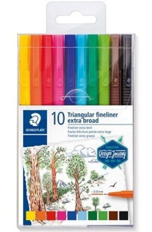 ST - 338 - TB10 - C Fineliner Extra Broad 0.8mm Set of 10 ||| اقلام ستدلر فسفورى - مكتبة اكسبريس الكويت